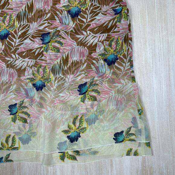 Cabi Sleeveless Tropical Print Parlor Resortwear Vacation Coastal Casual Top XL - Picture 2 of 16